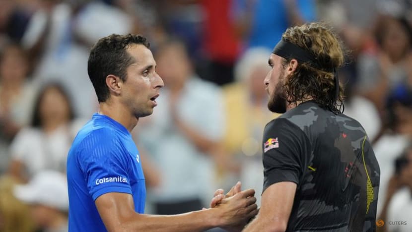 Qualifier Galan produces epic first-round upset over Tsitsipas Qualifier Galan produces epic first-round upset over Tsitsipas