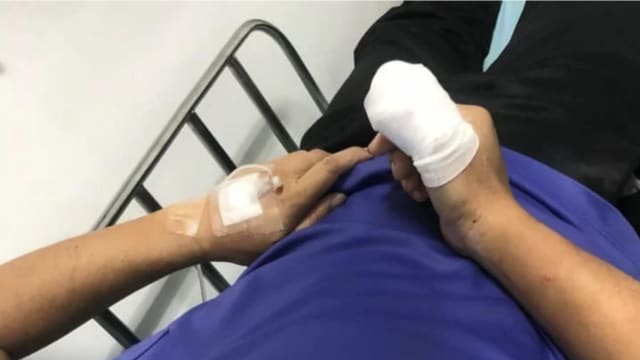 泰国瘾君子医院失控 咬断护士手指