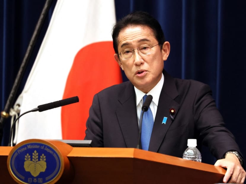Japan's Prime Minister Fumio Kishida speaks at a press conference at his official residence in Tokyo on Oct 28, 2022. Japan's Prime Minister Fumio Kishida speaks at a press conference at his official residence in Tokyo on Oct 28, 2022.