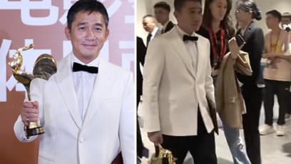 Tony Leung Called Disrespectful By Chinese Netizens For Holding Golden Rooster Award Upside Down Backstage