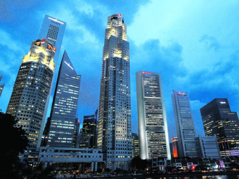 Singapore Central Business District's night skyline. Photo: Ernest Chua