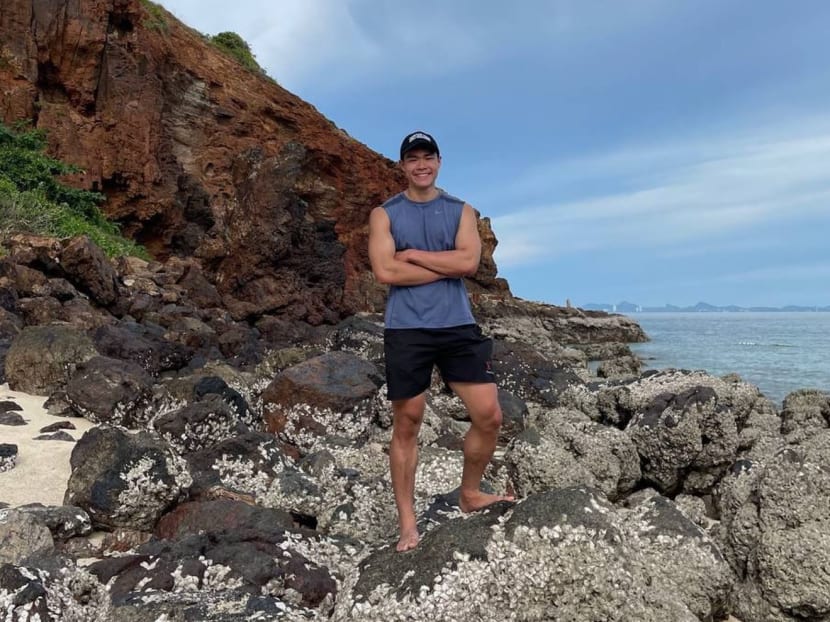 Mr Adriel Tay, 23, is an undergraduate at Singapore Management University pursuing a double degree in Business and Accountancy. He is seen here at Pattaya Beach. 