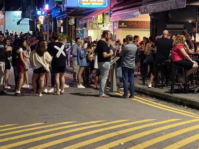 A photo on social media showing the scene outside British Indian Curry Hut on Friday (June 19).