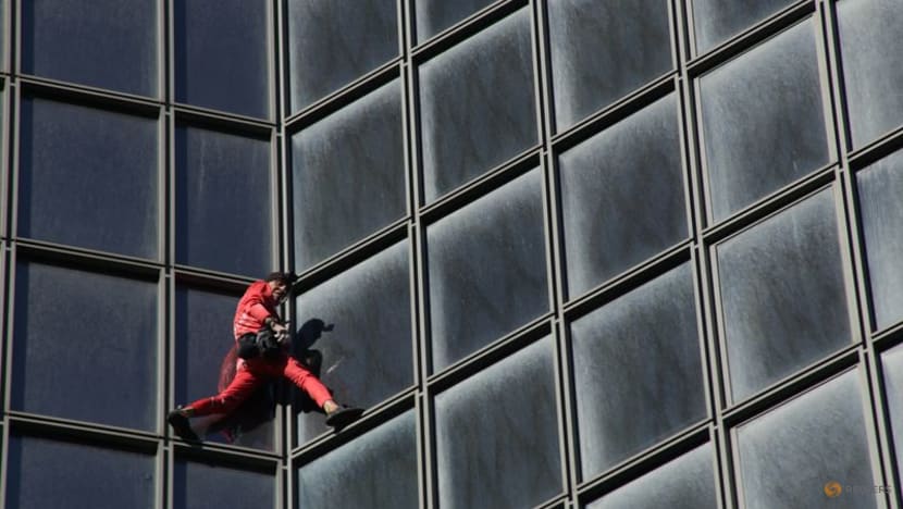 'French Spiderman' climbs Paris skyscraper to mark turning 60 'French Spiderman' climbs Paris skyscraper to mark turning 60