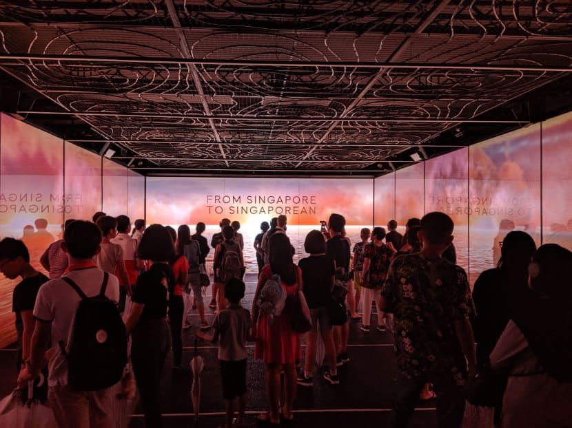 Singapore's bicentennial commemoration, called From Singapore to Singaporean, opened to visitors at Fort Canning Centre in June. Singapore's bicentennial commemoration, called From Singapore to Singaporean, opened to visitors at Fort Canning Centre in June.