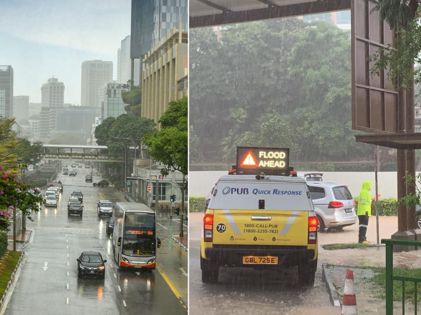 Rainfall over Singapore was heaviest over the northern and western parts of the island, and the temperature dipped to 21.3°C as of noon on Aug 24, 2021.