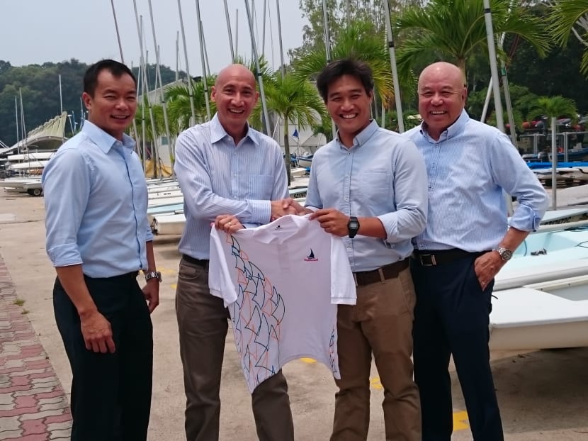 From left: Dr Ben Tan (SSF President), Andrew Tam (incoming CE), Tan Wearn Haw (outgoing CE) and Rodney Tan (SSF VP). Photo: SingaporeSailing