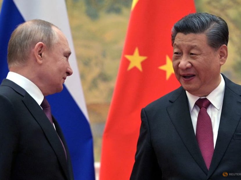  Russian President Vladimir Putin attends a meeting with Chinese President Xi Jinping in Beijing, China February 4, 2022. Sputnik/Aleksey Druzhinin/Kremlin via REUTERS.