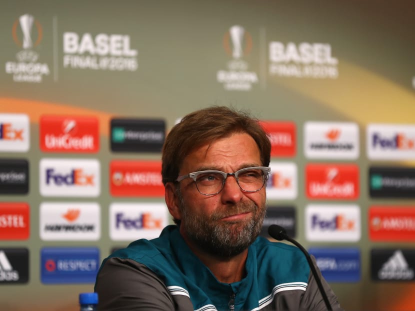 Jurgen Klopp, manager of Liverpool at a press conference after the UEFA Europa League Final match between Liverpool and Sevilla. Photo: UEFA via Getty Images
