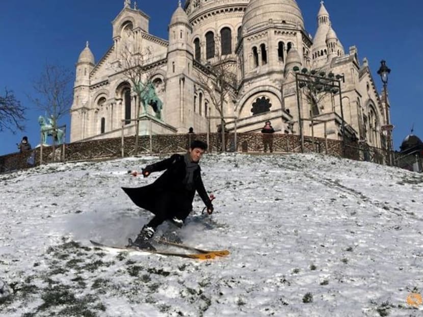No ski resorts? No problem for one urban skier in Paris No ski resorts? No problem for one urban skier in Paris
