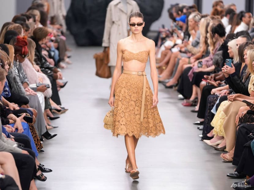 Bold looks among boulders at Michael Kors New York Fashion Week show