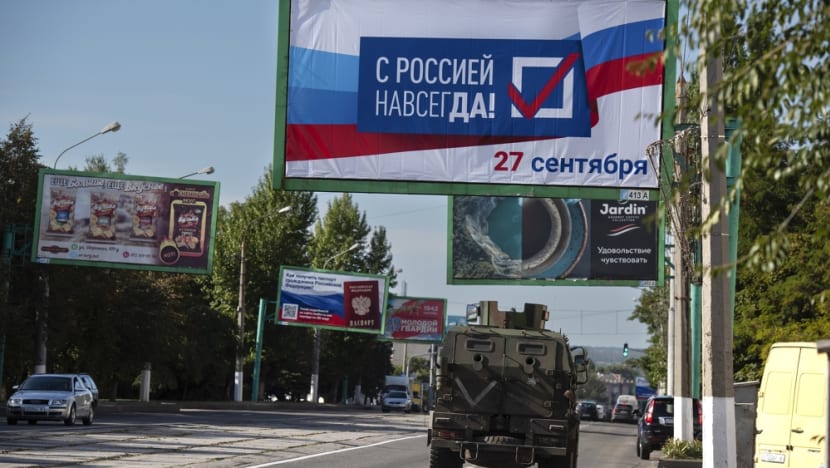 Ukraine annexation votes to end amid Russian mobilisation exodus Ukraine annexation votes to end amid Russian mobilisation exodus
