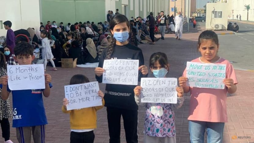 Afghan refugees in UAE protest at halt to US relocation process Afghan refugees in UAE protest at halt to US relocation process