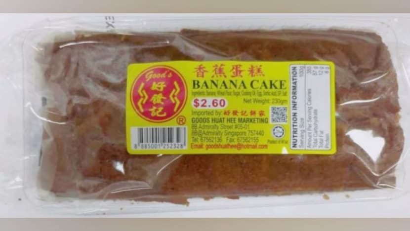 Banana cake from Malaysia recalled over preservative levels: SFA