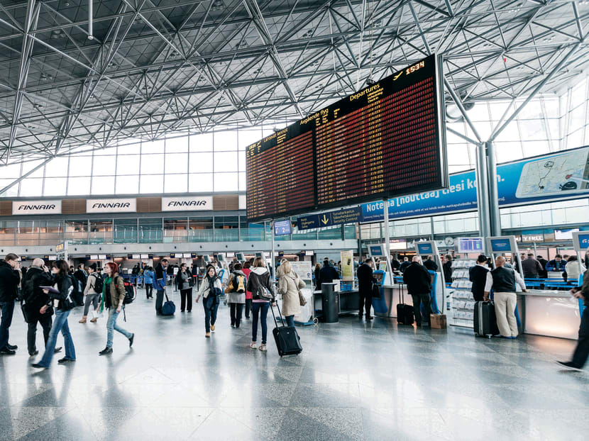 The new tracking system at Helsinki Airport enables shops to specifically target passengers who are within their vicinities. Photo: Bloomberg