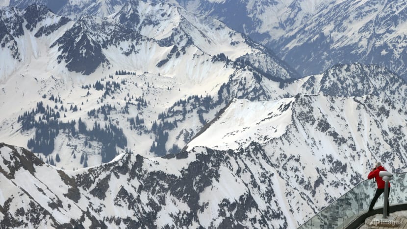 Seen from space, the snow-capped Alps are going green