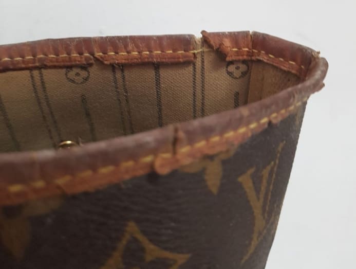 How to repair cracked Louis Vuitton canvas 