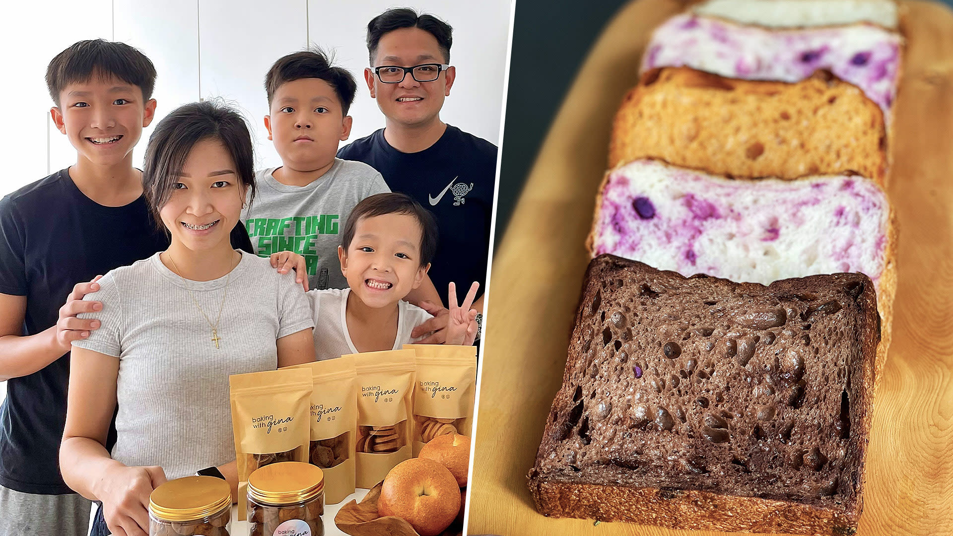 Colourful Sweet Potato, Chocolate Sourdough Bread Sold By Couple & 3 Kids From HDB Flat Colourful Sweet Potato, Chocolate Sourdough Bread Sold By Couple & 3 Kids From HDB Flat