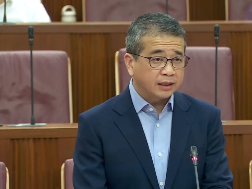 Minister for Culture, Community and Youth Edwin Tong speaks in Parliament on Jan 12, 2022.