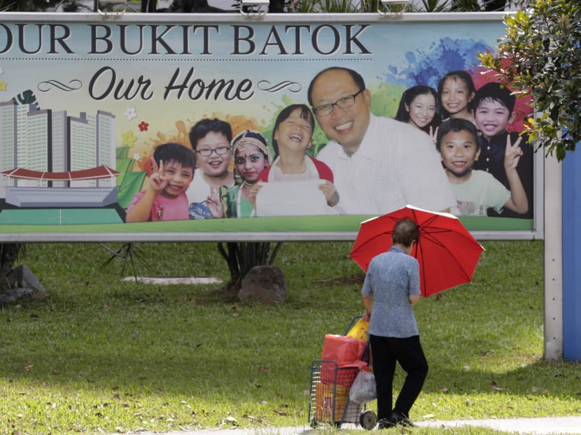 A poster of former Bukit Batok MP David Ong as seen on March 13, 2016, after his sudden resignation. Photo: Wee Teck Hian/TODAY