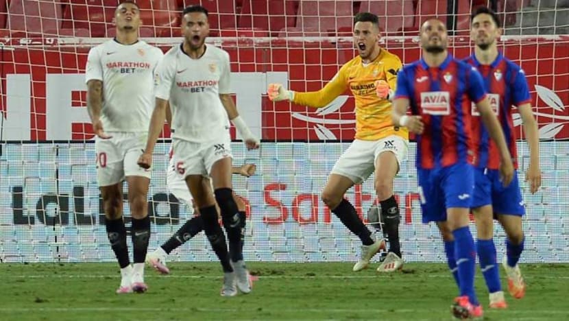 Football: Sevilla close on Champions League with Eibar win Football: Sevilla close on Champions League with Eibar win