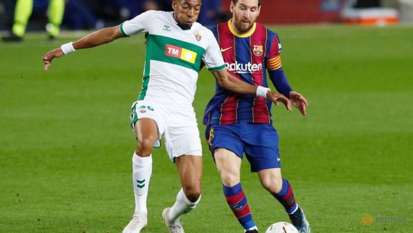Messi double helps Barca see off Elche Messi double helps Barca see off Elche