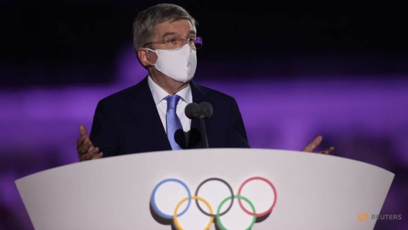 Olympics-IOC's Bach draws ire in Japan over long opening ceremony speech
