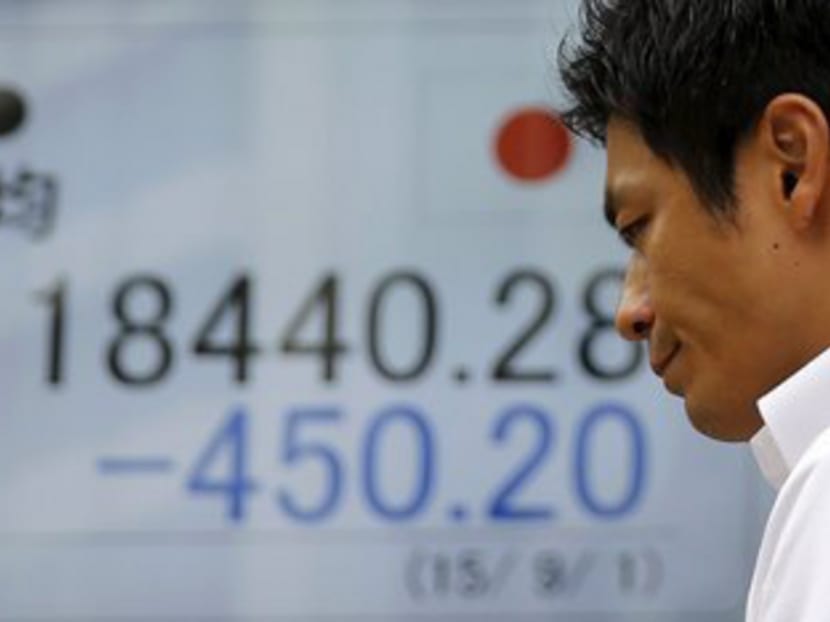 Japan’s Nikkei-225 index slid 3.8 per cent yesterday. Photo: Reuters
