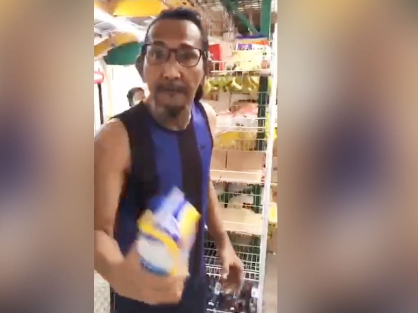 Mohamed Ali Ramly, 53, in a screen grab from the video of the incident that went viral on social media.