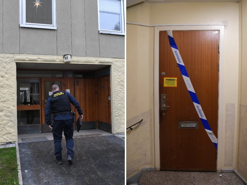 An apartment in Haninge, south of Stockholm, on Dec 1, 2020, one day after a man in his 40s who was kept locked by his mother was found there.