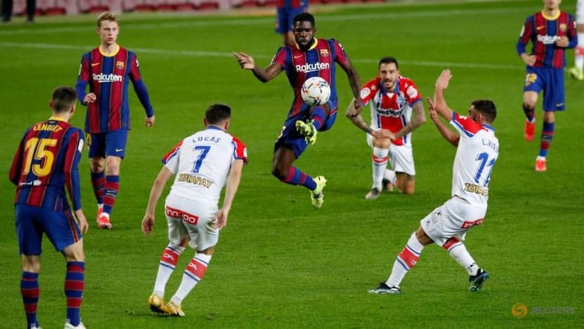 Barcelona rout Alaves to fire warning shot to PSG Barcelona rout Alaves to fire warning shot to PSG