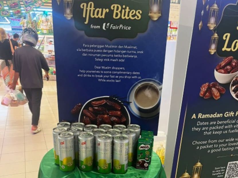 A Muslim couple was checking out the Iftar Bites stand (pictured) at NTUC FairPrice's outlet in Our Tampines Hub when an employee told them the snacks were only for Malays.