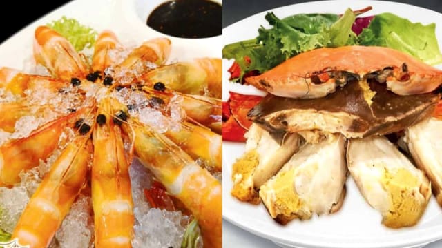 #sgdeals 潮州城天天有惊喜，$1吃枸杞花雕冻虾、2只螃蟹$48！