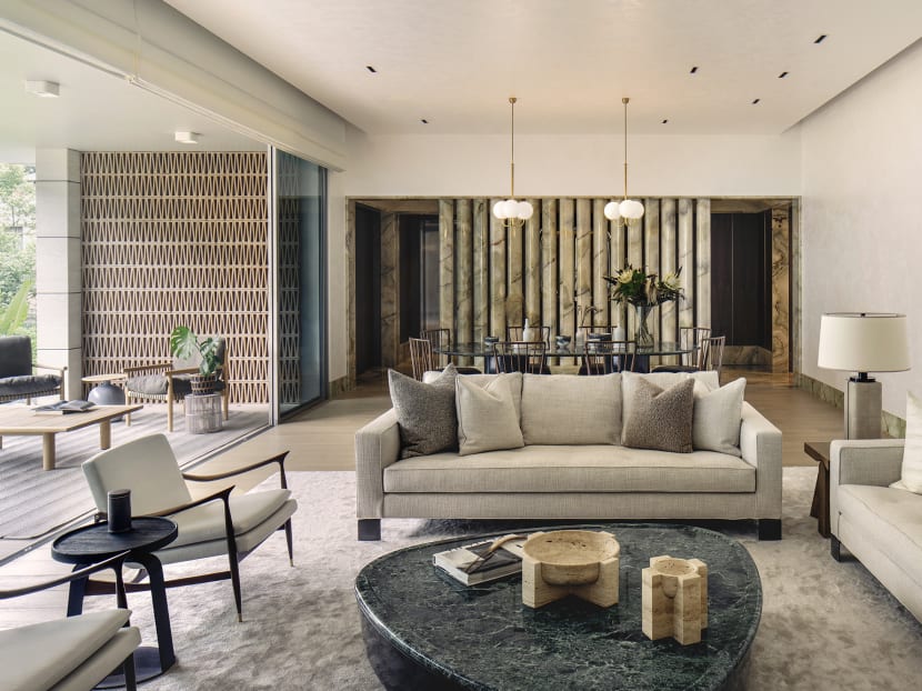 Inside a 3,500 sq ft Singapore apartment designed with a New York vibe Inside a 3,500 sq ft Singapore apartment designed with a New York vibe