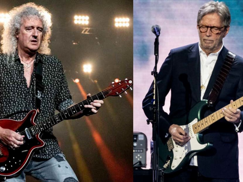 Brian May regards Eric Clapton as his  hero  but disagrees with his anti-vax views.