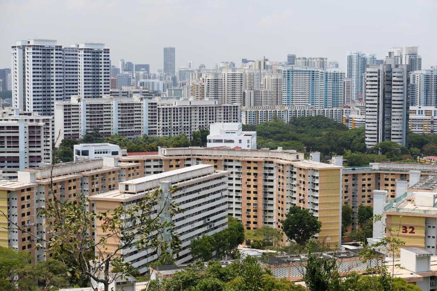 A general view of some public housing blocks in Singapore. A general view of some public housing blocks in Singapore.
