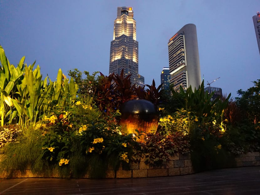 A view of the Central Business District from Hotel Clover The Arts's rooftop garden. Photo: Hon Jing Yi