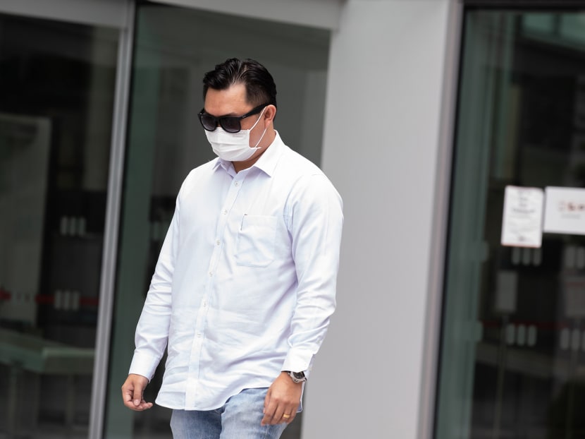 Stars Engrg's general manager Desmond Chua Shi Yong leaving the State Courts building on Oct 1, 2021.