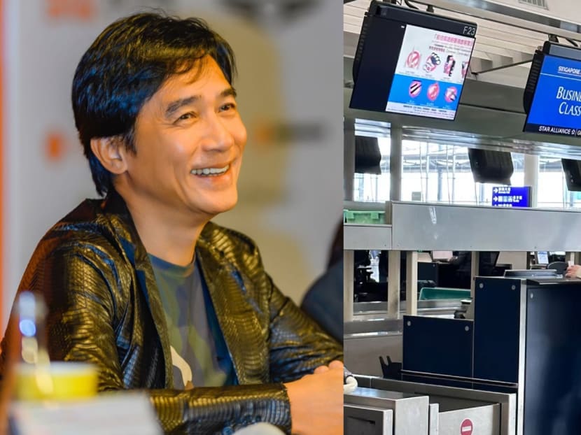 Fan runs into Tony Leung, 60, checking in at airport; Internet notes how low-key he is