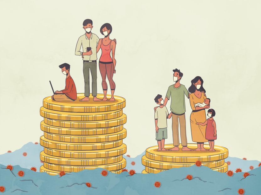 Singapore’s lower-income households as well as those who work in manual jobs, which typically pay lower salaries, face a more challenging reality during the pandemic. Singapore’s lower-income households as well as those who work in manual jobs, which typically pay lower salaries, face a more challenging reality during the pandemic.