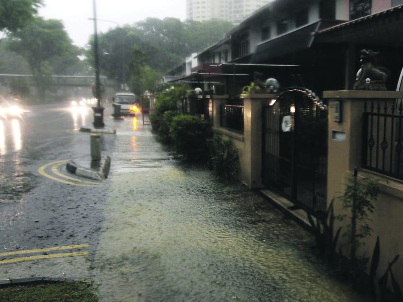 Flash flooding in the Thomson area earlier this year. All projects, including road projects, should be required to incorporate a storage tank for rainwater. TODAY file photo