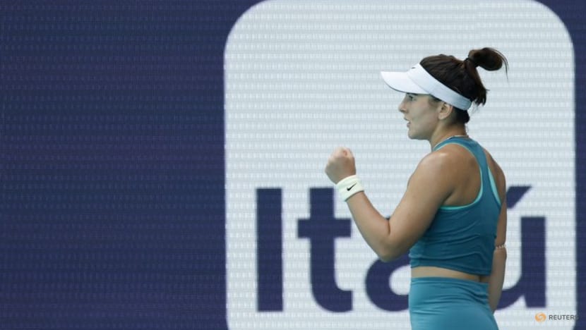 Andreescu Stuns Sakkari To Reach Miami Open Third Round Rublev Advances Cna 