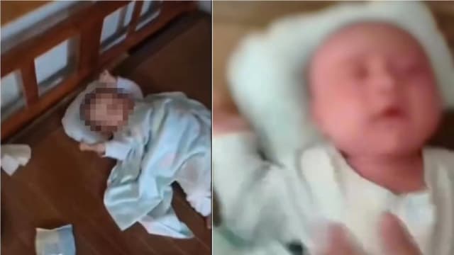 中国男狂扇熟睡婴儿数十掌 警方介入调查
