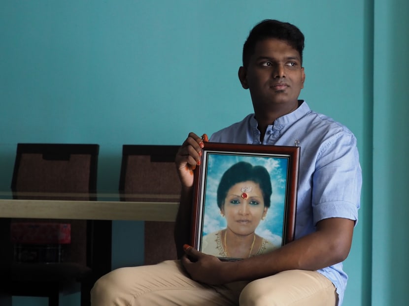 The author, seen here at home with a photo of his late mother, said he went through the most challenging period of his life during his university days not because of his studies, but because his mother’s health was deteriorating.