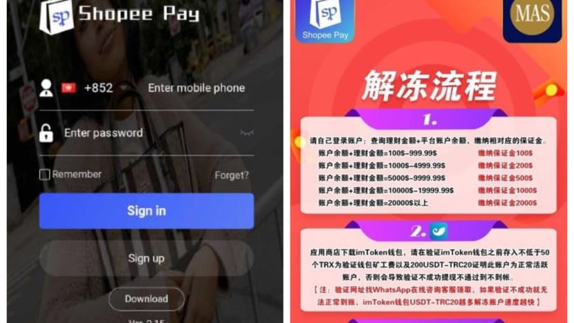 Police issue warning against new job scam involving fake mobile app 'Shopee Pay'