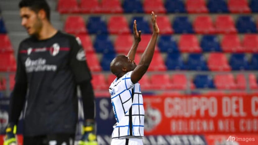 Football: Lukaku fires Inter eight points clear with Bologna win Football: Lukaku fires Inter eight points clear with Bologna win