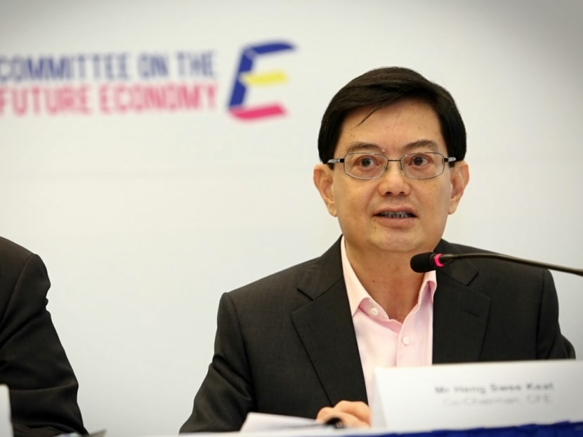 Minister for Finance Heng Swee Keat at the announcement of the CFE recommendations. Photo: Nuria Ling/TODAY