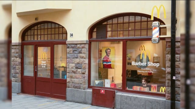 瑞典麦当劳开设理发店 专门打造复古“M字头”