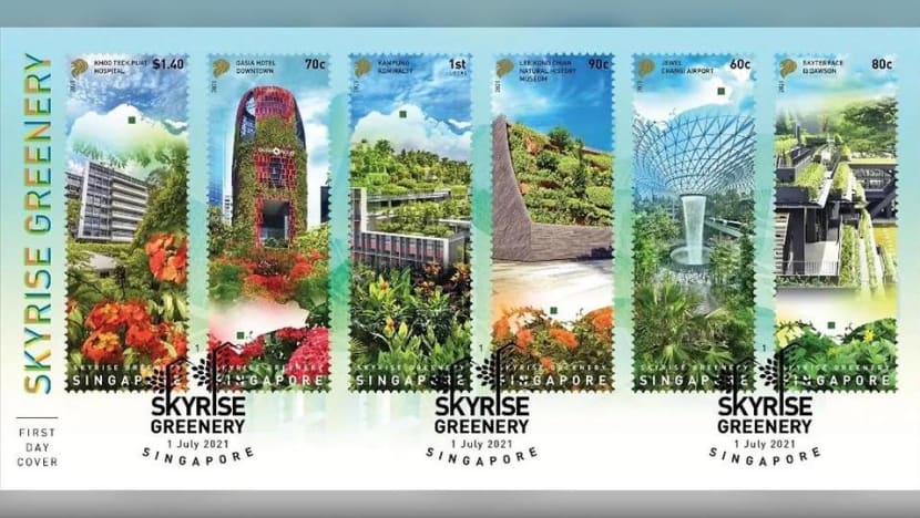SingPost launches Singapore's 'tallest stamps', featuring buildings with skyrise greenery