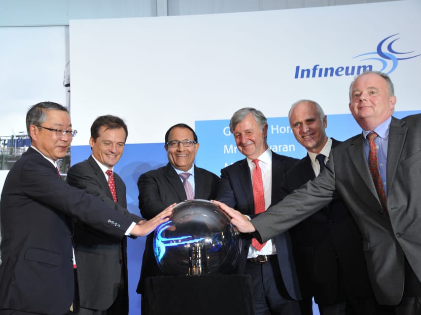 Mr Iswaran (third from left) said the new facility will allow petrochemical manufacturers here to use LPG as a feedstock to produce chemical products that are in high demand.

Photo: INFINEUM